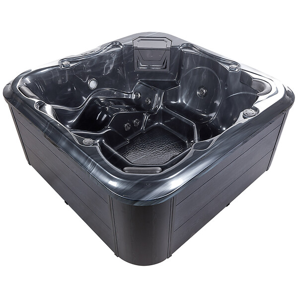 BELIANI - Spa d'extérieur avec LED TULAROSA Gris graphite - large