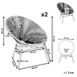 BELIANI - Lot de 2 chaises de jardin ACAPULCO Rose fushia - vignette