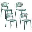 BELIANI - Lot de 4 chaises de jardin GELA Vert menthe - vignette