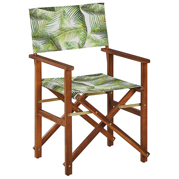 BELIANI - Lot de 2 chaises de jardin CINE Acacia Vert clair - large