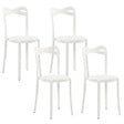BELIANI - Lot de 4 chaises de jardin CAMOGLI Blanc - vignette