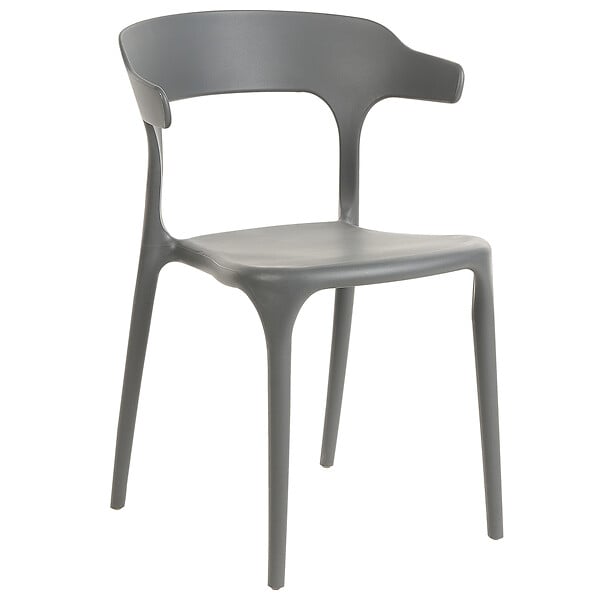 BELIANI - Lot de 4 chaises de jardin GUBBIO Gris - large