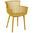 BELIANI - Lot de 4 chaises de jardin PESARO Jaune - vignette