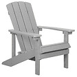 BELIANI - Chaise de jardin ADIRONDACK Gris clair - vignette