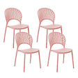 BELIANI - Lot de 4 chaises de jardin OSTIA Rose pastel - vignette