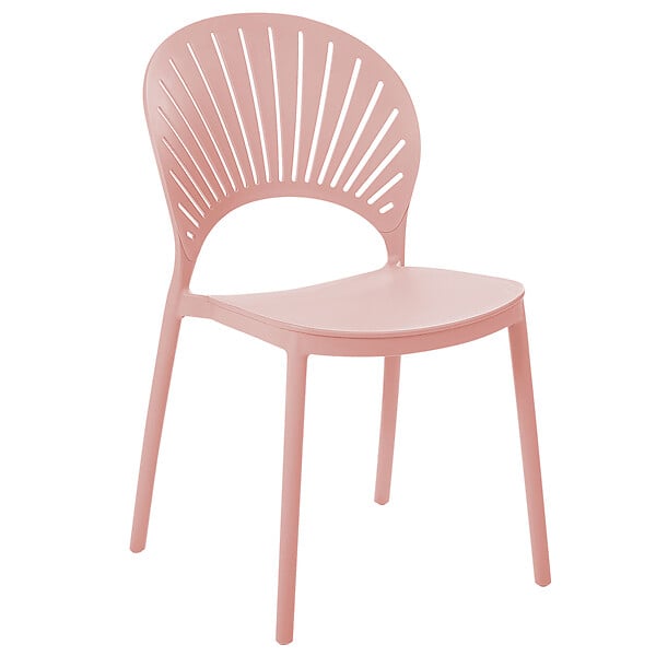 BELIANI - Lot de 4 chaises de jardin OSTIA Rose pastel - large