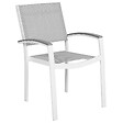 BELIANI - Lot de 4 chaises de jardin PERETA Métal Gris - vignette