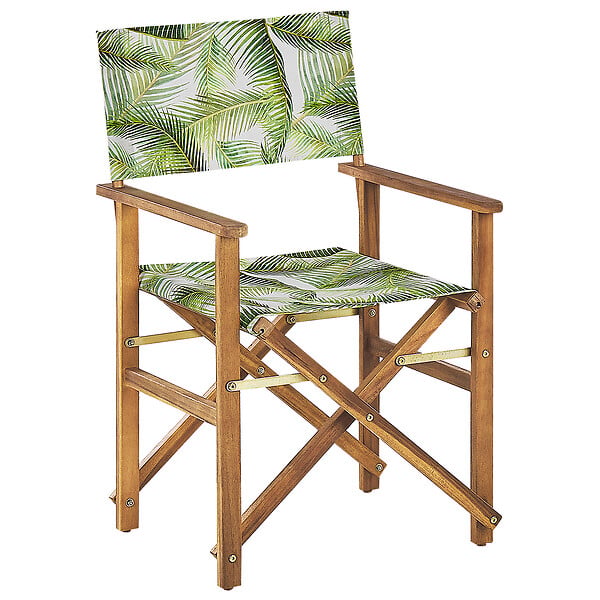 BELIANI - Lot de 2 chaises de jardin CINE Acacia Vert clair - large