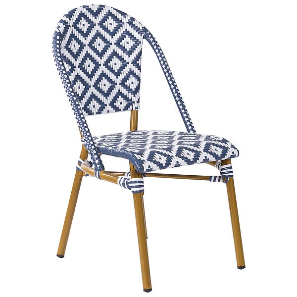 BELIANI - Lot de 4 chaises de jardin RIFREDDO Bleu - large