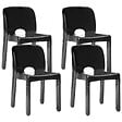 BELIANI - Lot de 4 chaises de jardin BETIM Noir - vignette