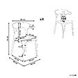 BELIANI - Lot de 4 chaises de jardin GUBBIO Noir - vignette