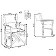 BELIANI - Lot de 2 chaises de jardin CINE Acacia Gris - vignette