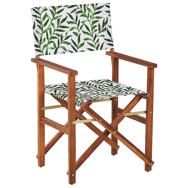 BELIANI - Lot de 2 chaises de jardin CINE Acacia Marron foncé - large