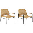 BELIANI - Lot de 2 chaises de jardin PRASIMO Naturel - vignette