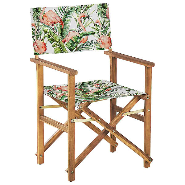 BELIANI - Lot de 2 chaises de jardin CINE Acacia Rose - large