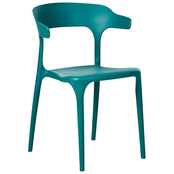 BELIANI - Lot de 4 chaises de jardin GUBBIO Bleu paon - large