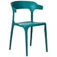 BELIANI - Lot de 4 chaises de jardin GUBBIO Bleu paon - vignette