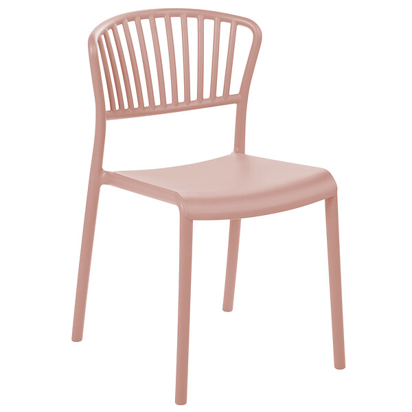 BELIANI - Lot de 4 chaises de jardin GELA Rose pastel - large