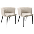 BELIANI - Lot de 2 chaises de jardin LIMASSON Tissu Beige - vignette