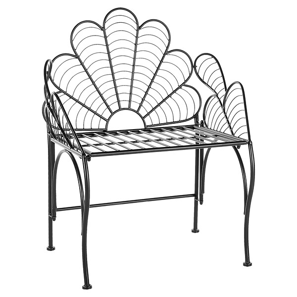 BELIANI - Chaise de jardin LIGURIA Métal Noir - large