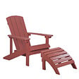 BELIANI - Chaise de jardin ADIRONDACK Rouge - vignette