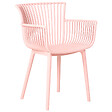 BELIANI - Lot de 4 chaises de jardin PESARO Rose - vignette