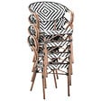 BELIANI - Lot de 4 chaises de jardin CASPRI Noir/blanc - vignette