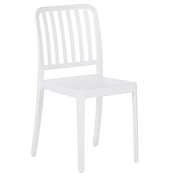 BELIANI - Lot de 4 chaises de jardin SERSALE Matière synthétique Blanc - large
