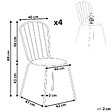 BELIANI - Lot de 4 chaises de jardin CALVI Métal Bleu clair - vignette