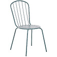 BELIANI - Lot de 4 chaises de jardin CALVI Métal Bleu clair - vignette
