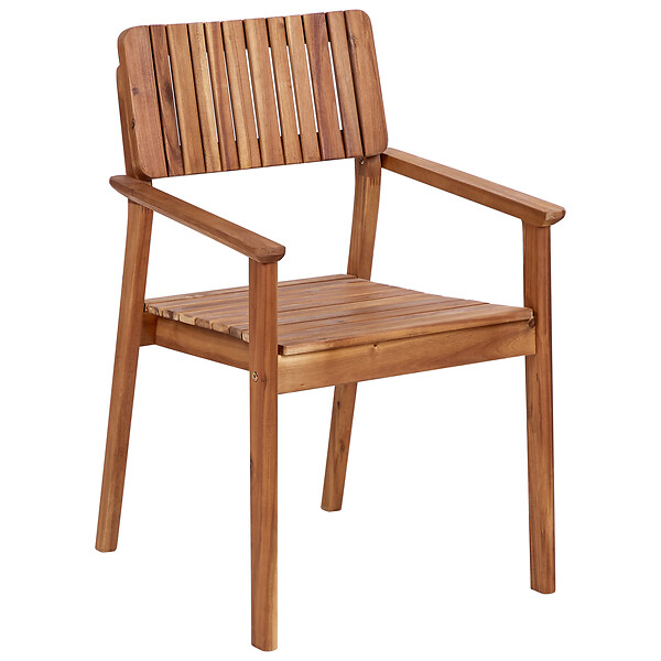 BELIANI - Lot de 4 chaises de jardin AGELLO Acacia Marron - large