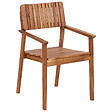 BELIANI - Lot de 4 chaises de jardin AGELLO Acacia Marron - vignette