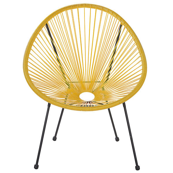BELIANI - Chaise de jardin ACAPULCO II Jaune - large