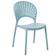 BELIANI - Lot de 4 chaises de jardin OSTIA Bleu clair - vignette