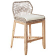 BELIANI - Lot de 2 chaises de bar de jardin TALAMONE Acacia Beige - vignette