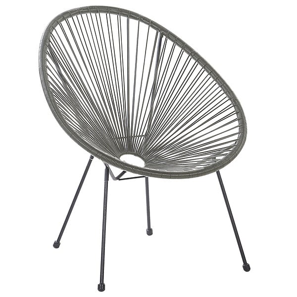 BELIANI - Lot de 2 chaises de jardin ACAPULCO II Gris foncé - large