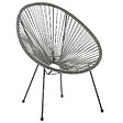 BELIANI - Lot de 2 chaises de jardin ACAPULCO II Gris foncé - vignette