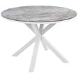 BELIANI - Table de salle à manger de jardin MALETTO 120 cm 120 cm Verre Gris foncé - vignette