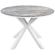 BELIANI - Table de salle à manger de jardin MALETTO 120 cm 120 cm Verre Gris foncé - vignette