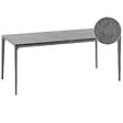 BELIANI - Table de salle à manger de jardin SOVARETO 180 cm 90 cm Effet pierre Gris foncé - vignette