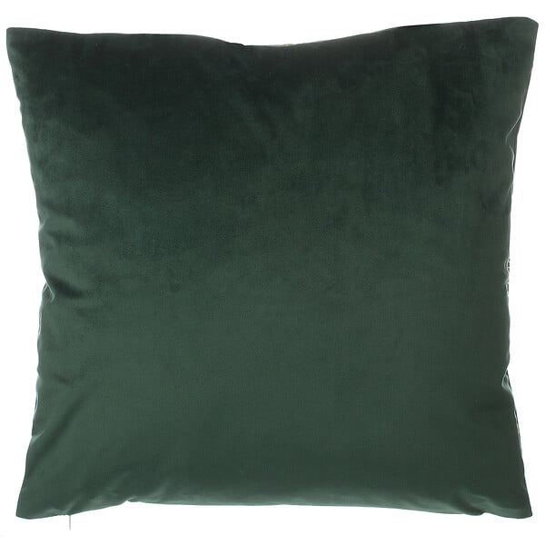 BELIANI - Lot de 2 coussins décoratifs FREESIA Velours 45 x 45 cm Vert foncé Motif de plante - large