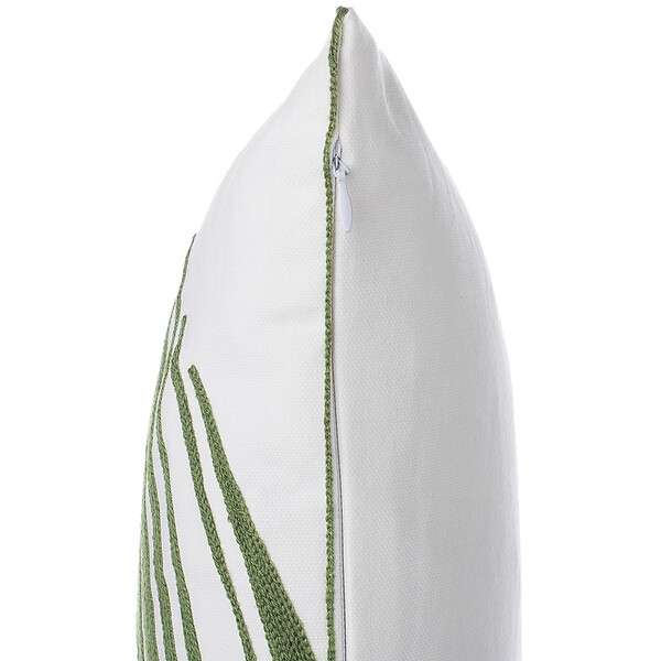 BELIANI - Lot de 2 coussins décoratifs AZAMI Coton 45 x 45 cm Vert foncé Motif de plante - large