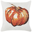 BELIANI - Lot de 2 coussins décoratifs CURBITA 45 x 45 cm Velours Beige Motif de plante - vignette