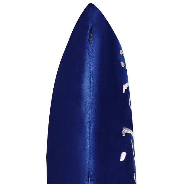 BELIANI - Lot de 2 coussins décoratifs MERINGUE Velours 45 x 45 cm Bleu foncé Motif de Noël - large