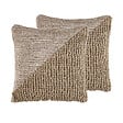 BELIANI - Lot de 2 coussins décoratifs ASLANAPA Coton 45 x 45 cm Beige Unicolore - vignette