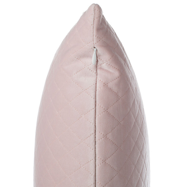 BELIANI - Lot de 2 coussins décoratifs PASQUE Velours 45 x 45 cm Rose Unicolore - large