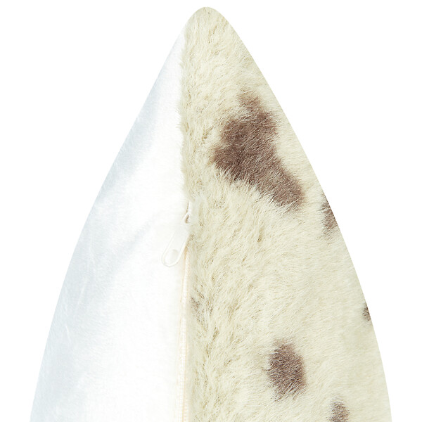 BELIANI - Lot de 2 coussins décoratifs KASRA Fourrure synthétique 45 x 45 cm Beige Motif abstrait - large