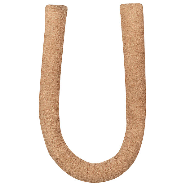 BELIANI - Lot de 2 coussins décoratifs GLADIOLUS Bouclé 172 x 14 cm Marron clair Unicolore - large