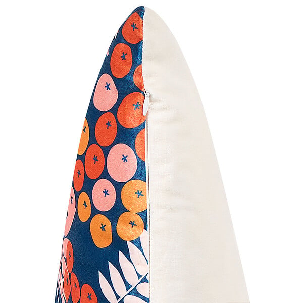 BELIANI - Lot de 2 coussins décoratifs SUMAC Velours 45 x 45 cm Multicolore Motif de plante - large
