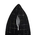 BELIANI - Lot de 2 coussins décoratifs BELLFLOWER 45 x 45 cm Noir Motif géométrique - vignette